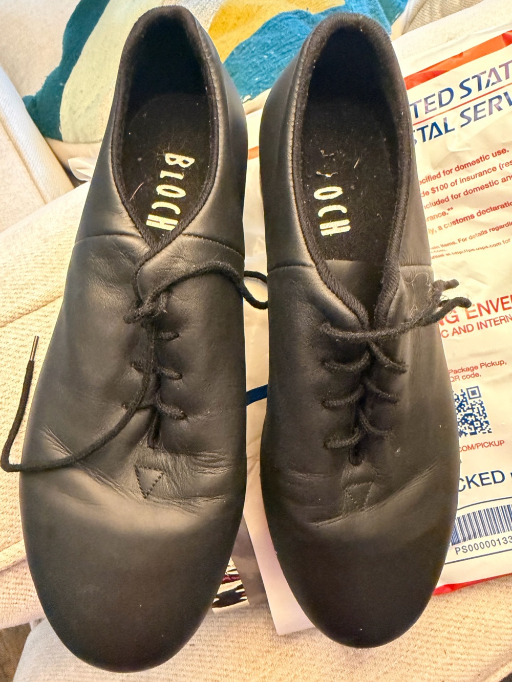 Bloch Ladies Tap-Flex Leather Tap Shoes black lace up sz 8.5 $140